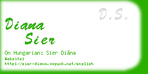 diana sier business card